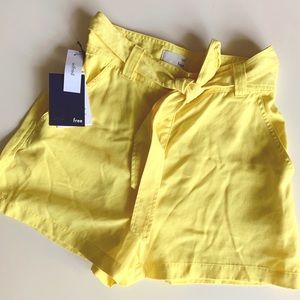 Aritzia, High-waisted royal yellow shorts size 4